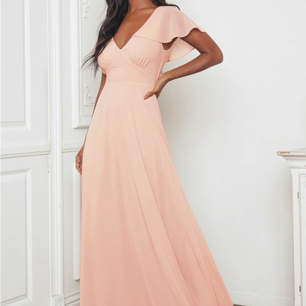 NWT Lulus Heart of Passion pink maxi dress with lace up back size small